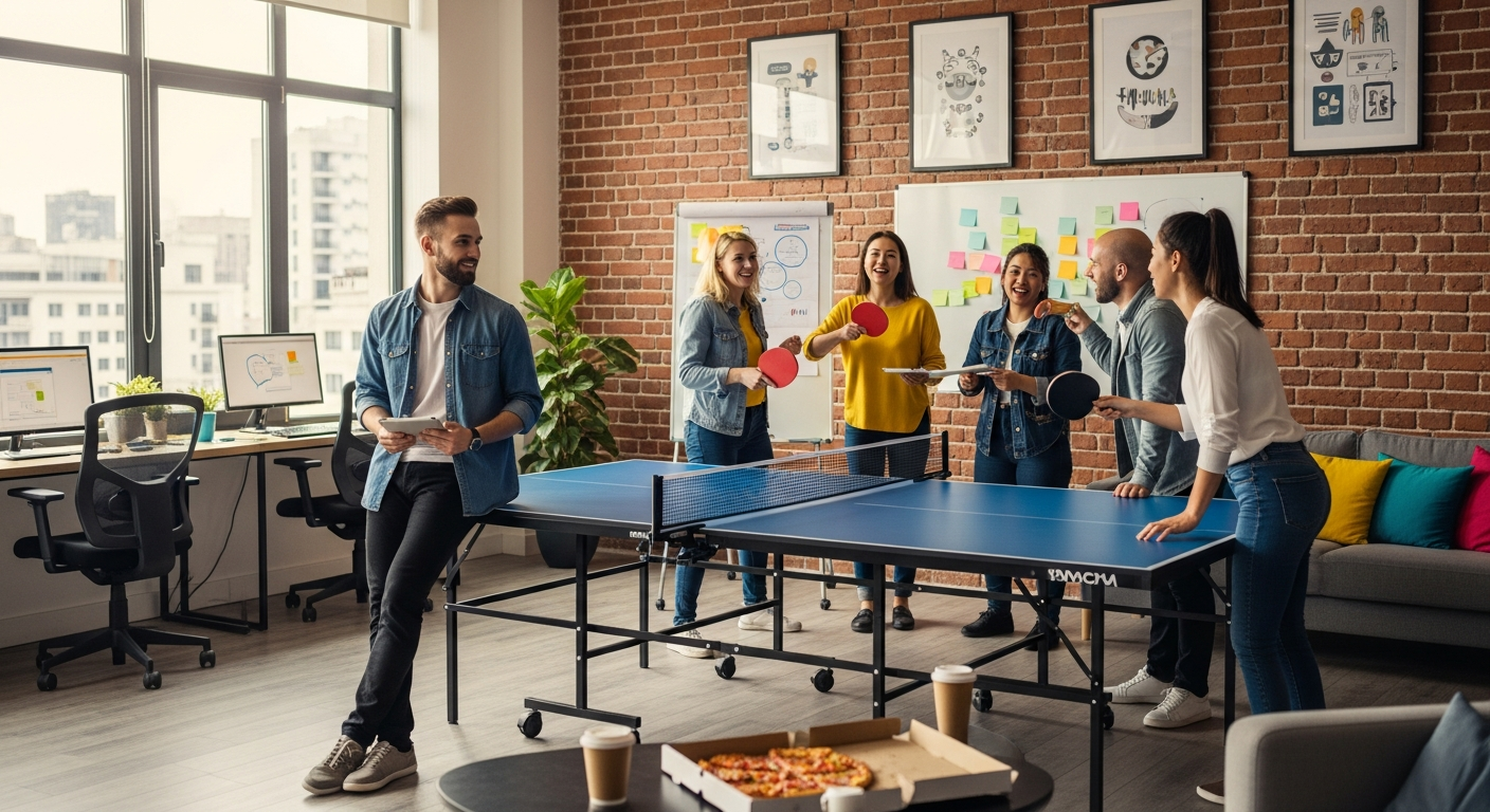 میز پینگ پنگ در محیط کار
