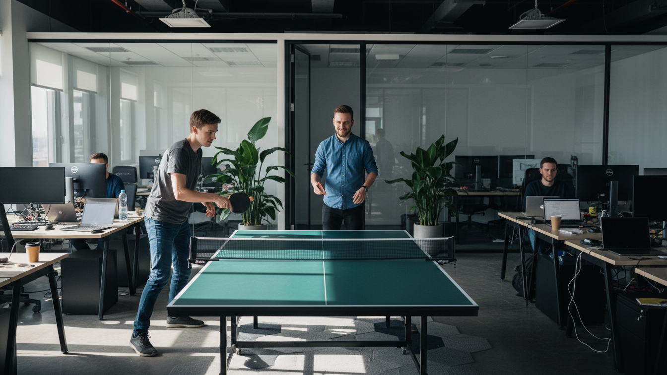 ورزش پینگ پنگ در محیط کار